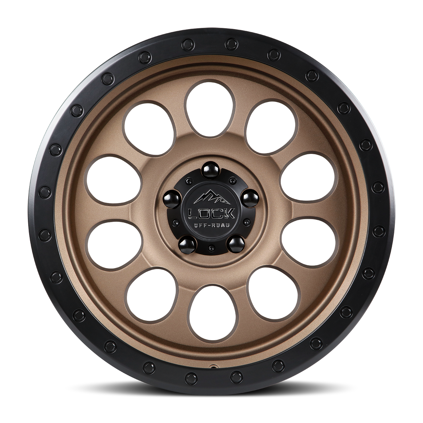 20x9 lock off-road 50cal matte desert bronze w matte black ring wheel 6x5.5 bolt pattern 12mm offset