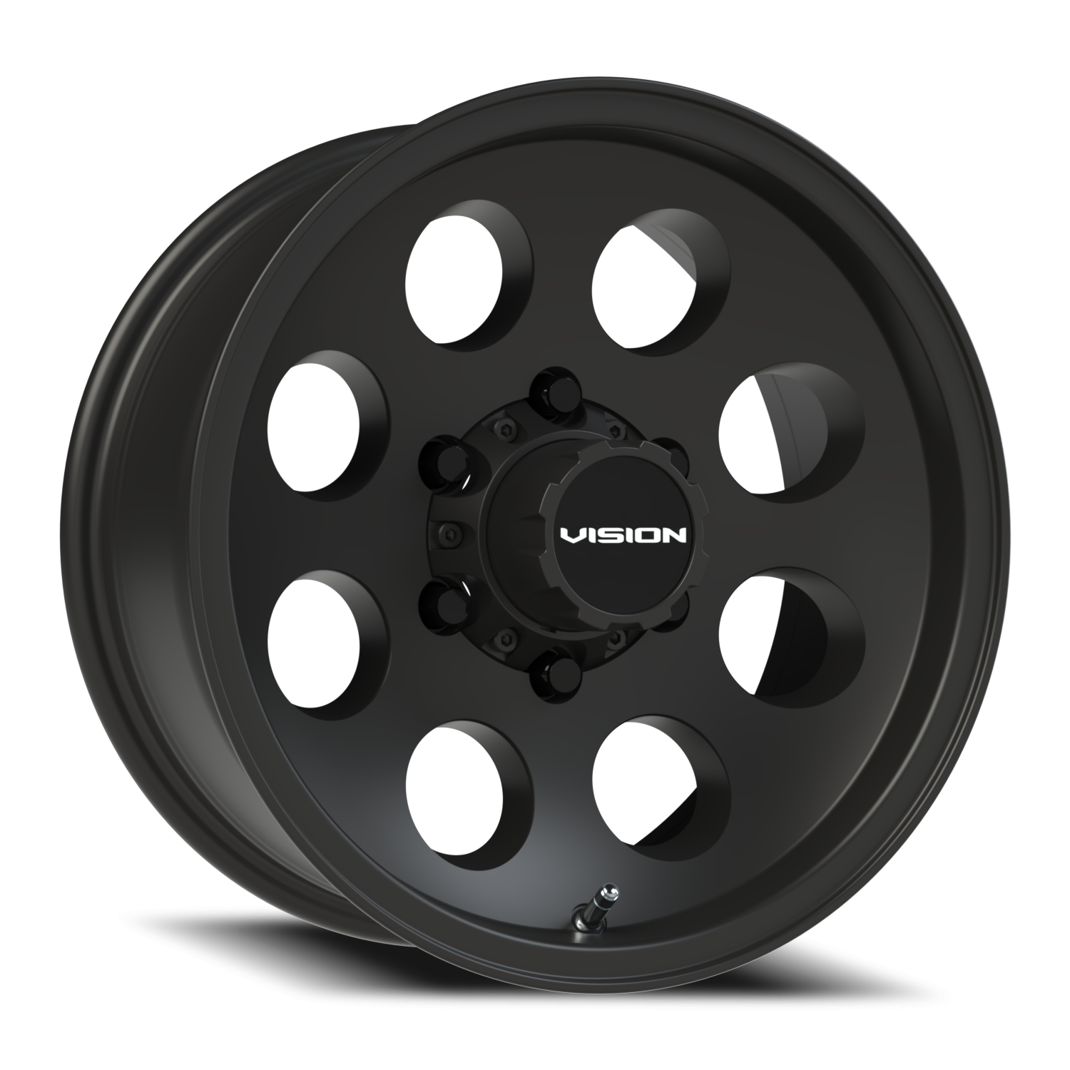 16x7 Vision 56V Midway Satin Black Wheel 6x5.5 Bolt Pattern -12mm Offset