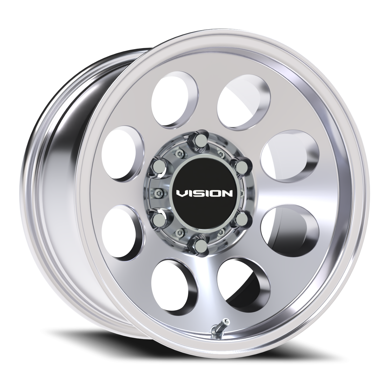 15x8 Vision 56 Midway Polished Wheel 6x5.5 Bolt Pattern -19mm Offset