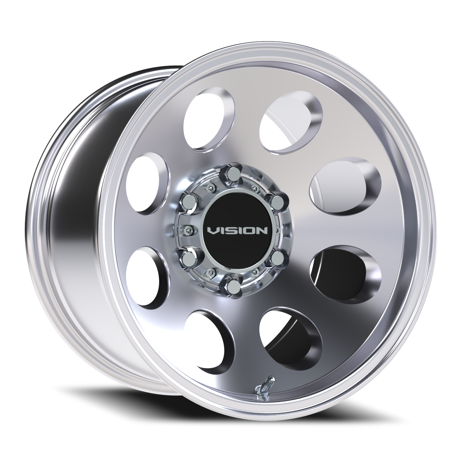 16x10 Vision 56 Midway Polished Wheel 6x5.5 Bolt Pattern -25mm Offset