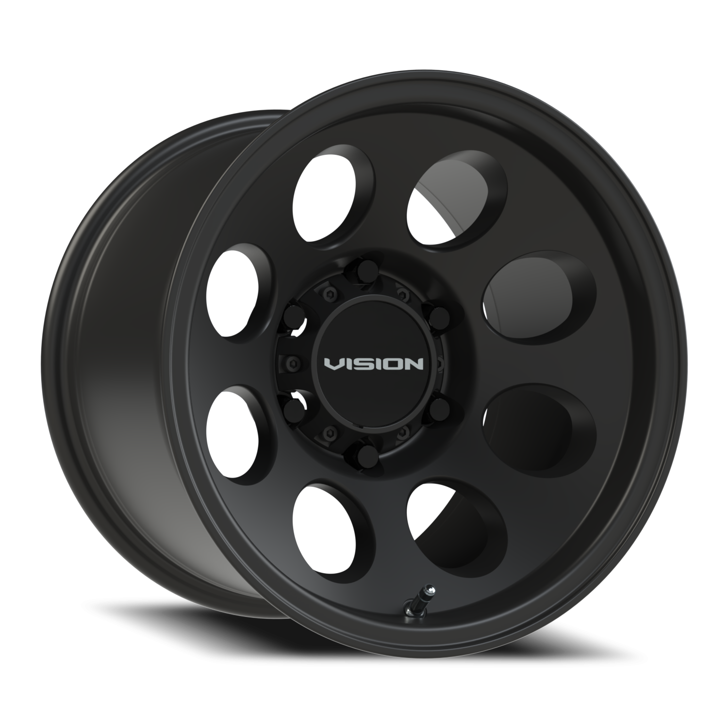15x10 Vision 56 Midway Satin Black Wheel 6x5.5 Bolt Pattern -25mm Offset