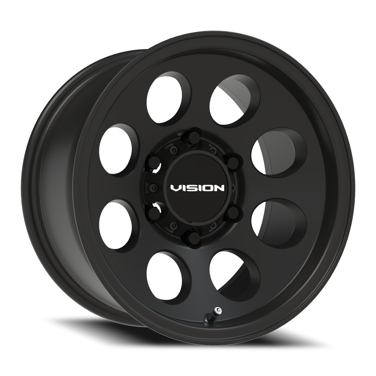 15x8 Vision 56 Midway Satin Black Wheel 6x5.5 Bolt Pattern -19mm Offset