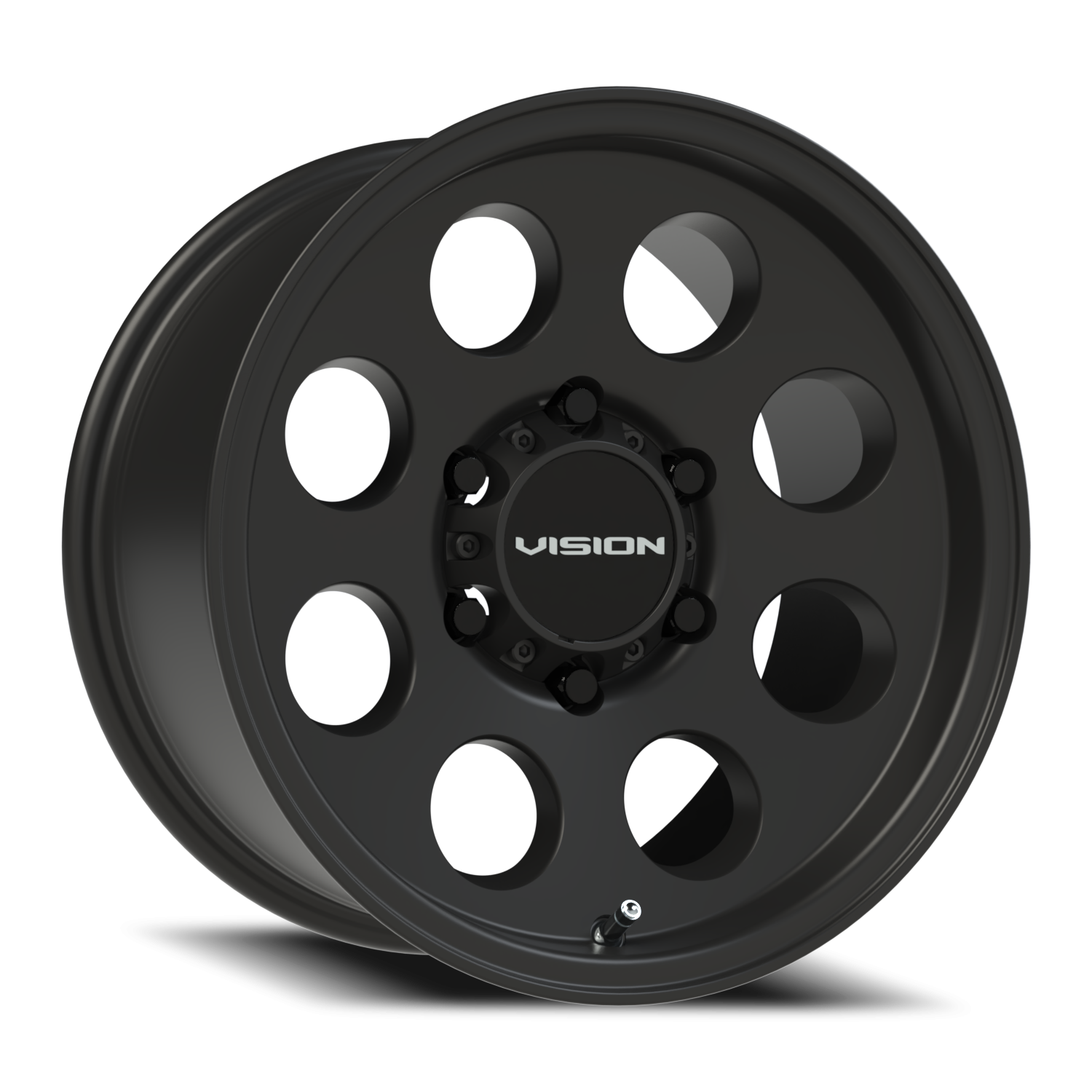 16x8 Vision 56 Midway Satin Black Wheel 6x5.5 Bolt Pattern 0mm Offset