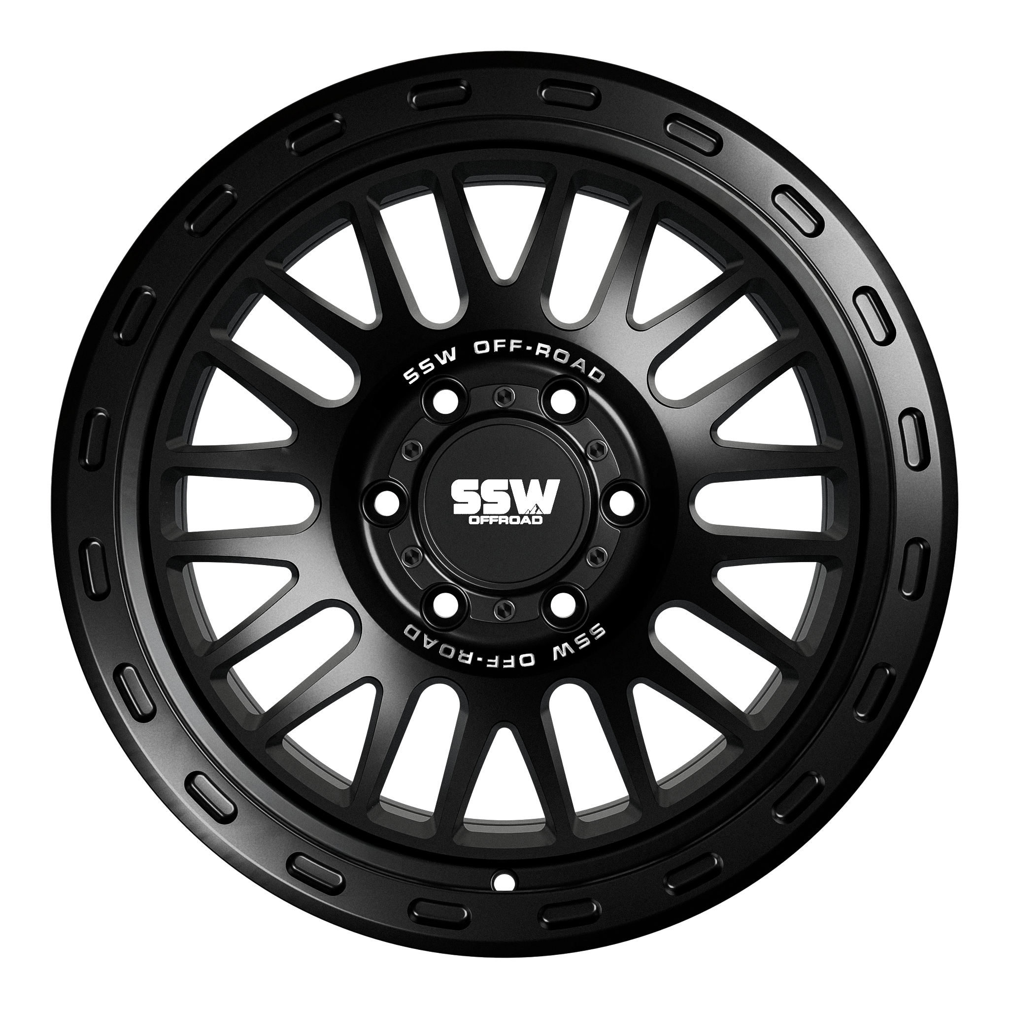 17x9 SSW Offroad Griffon Matte Black Wheel 6x5.5 Bolt Pattern -25 mm Offset
