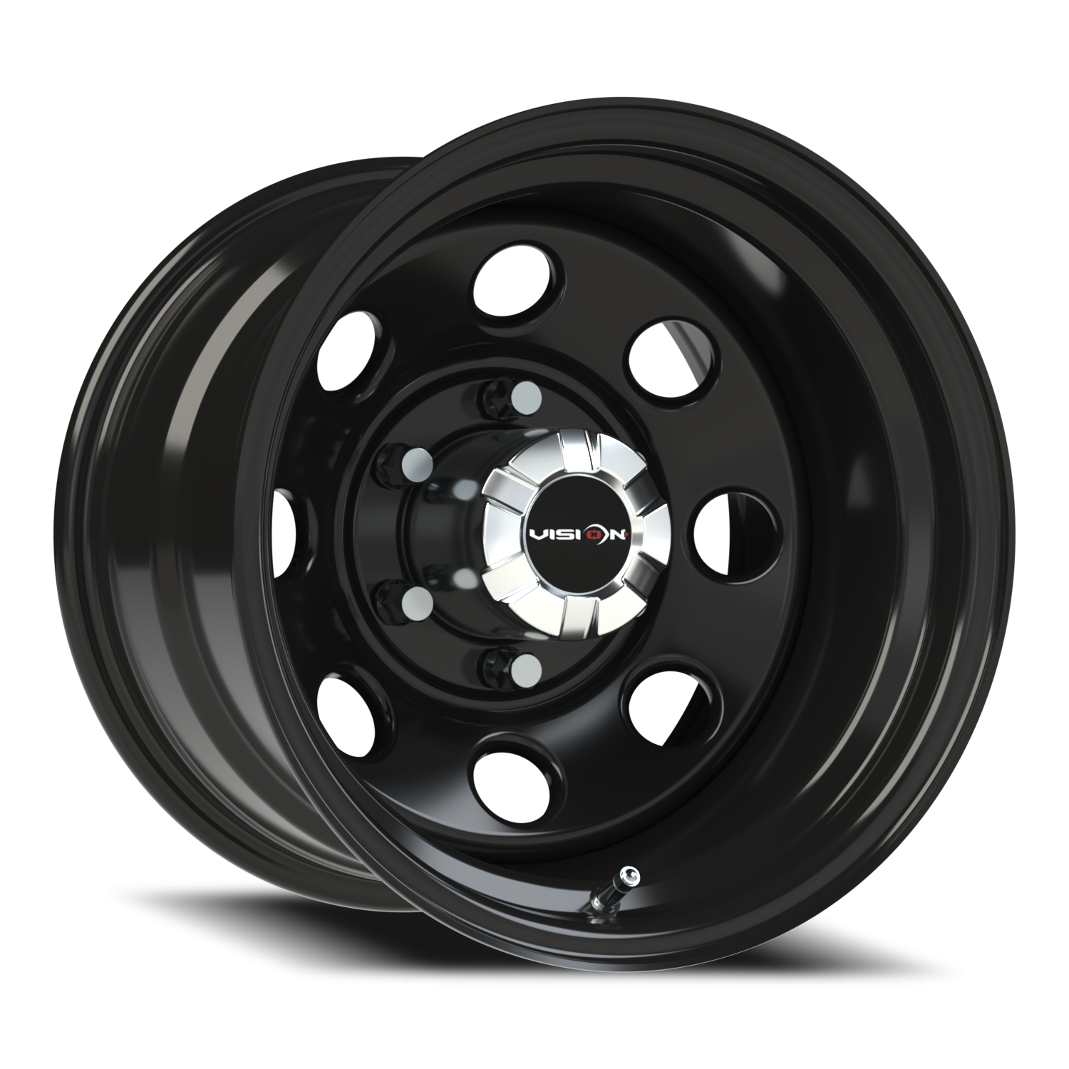15x10 Vision 85H Soft 8 Gloss Black Wheel 6x5.5 Bolt Pattern -39mm Offset