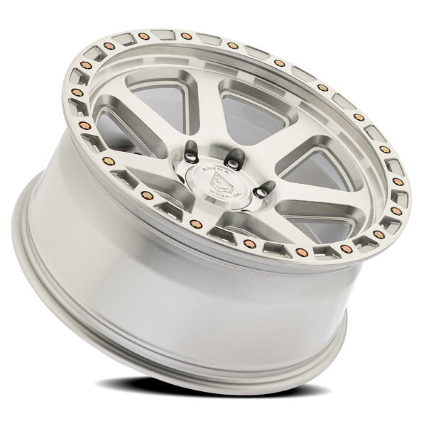 17x9 Arena Wheel A123 Throttle Gloss Silver Machined Wheel 6x5.5 Bolt Pattern 0mm Offset