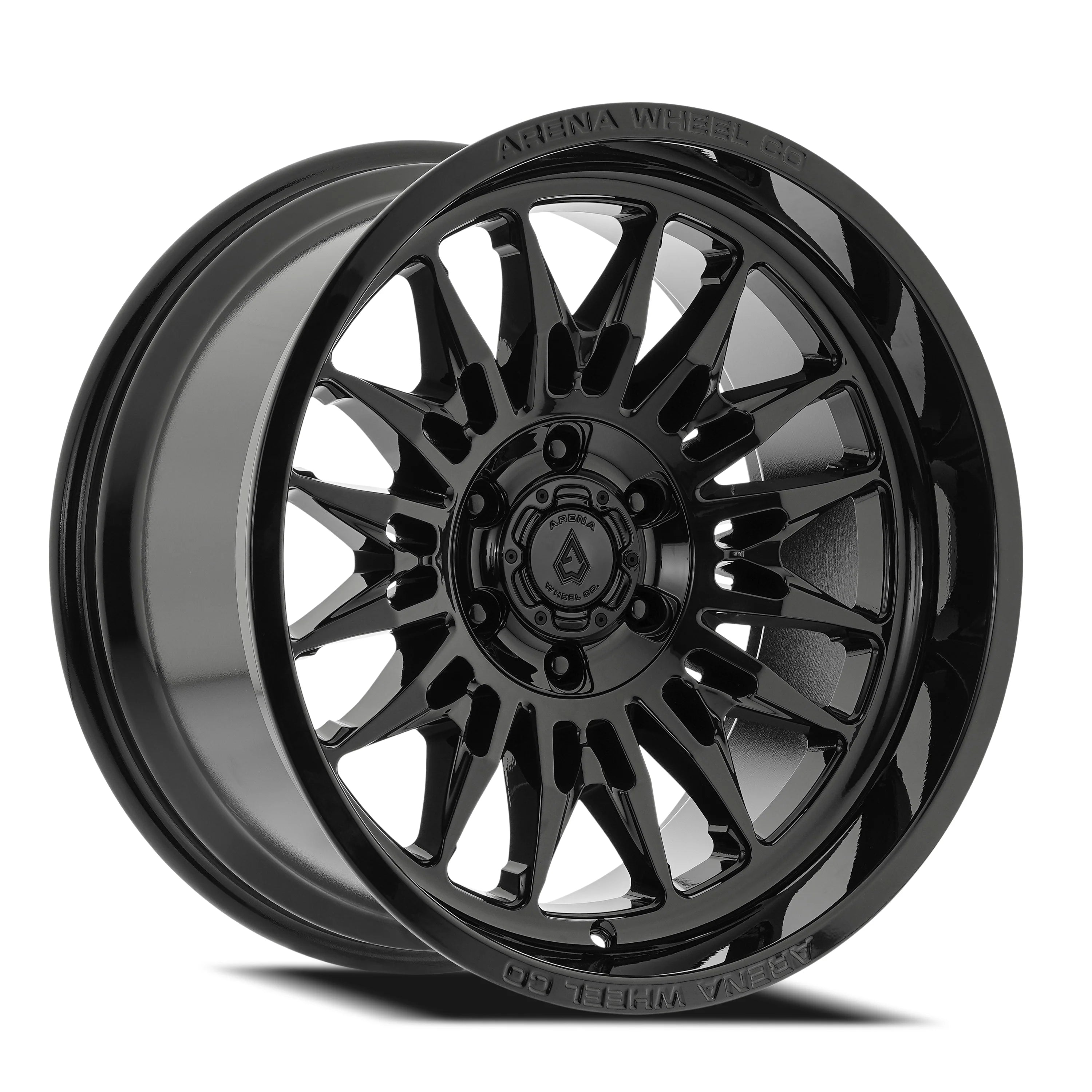 20x10 Arena Wheel A126 Javelin Glossy Black Wheel 6x5.5 Bolt Pattern -18mm Offset