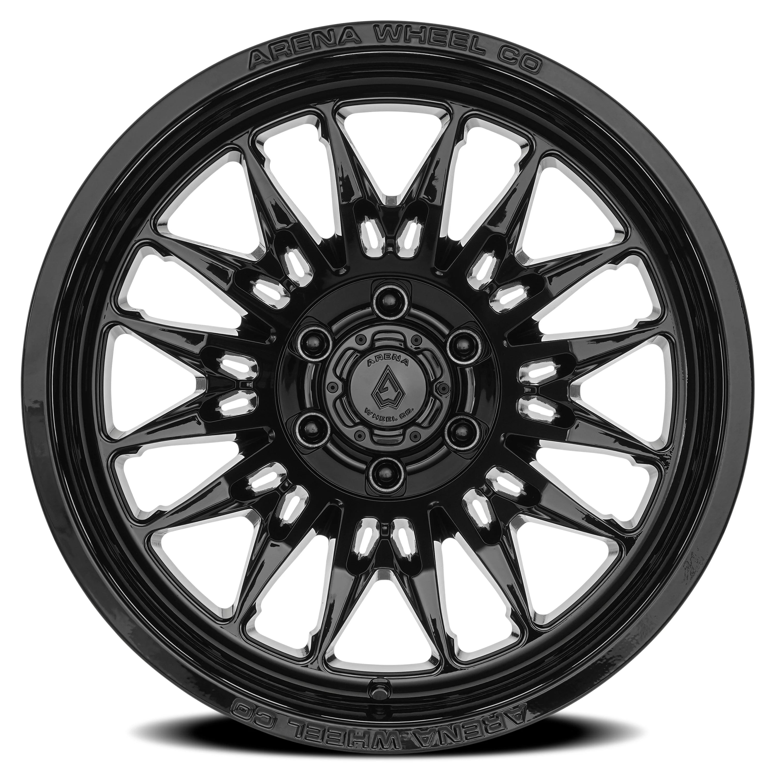 20x10 Arena Wheel A126 Javelin Glossy Black Wheel 6x5.5 Bolt Pattern -18mm Offset