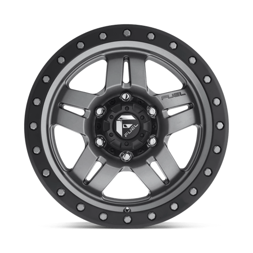 16x8 fuel off-road d558 anza matte gunmetal black bead ring wheel 6x5.5 bolt pattern 1mm offset