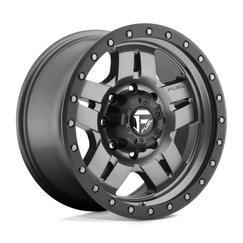17x8 5 fuel off-road d558 anza matte gunmetal black bead ring wheel 6x5.5 bolt pattern 6mm offset