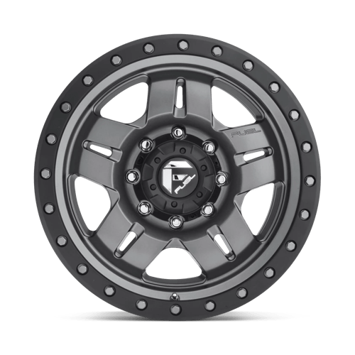 20x10 fuel off-road d558 anza matte gunmetal black bead ring wheel 6x5.5 bolt pattern 18mm offset