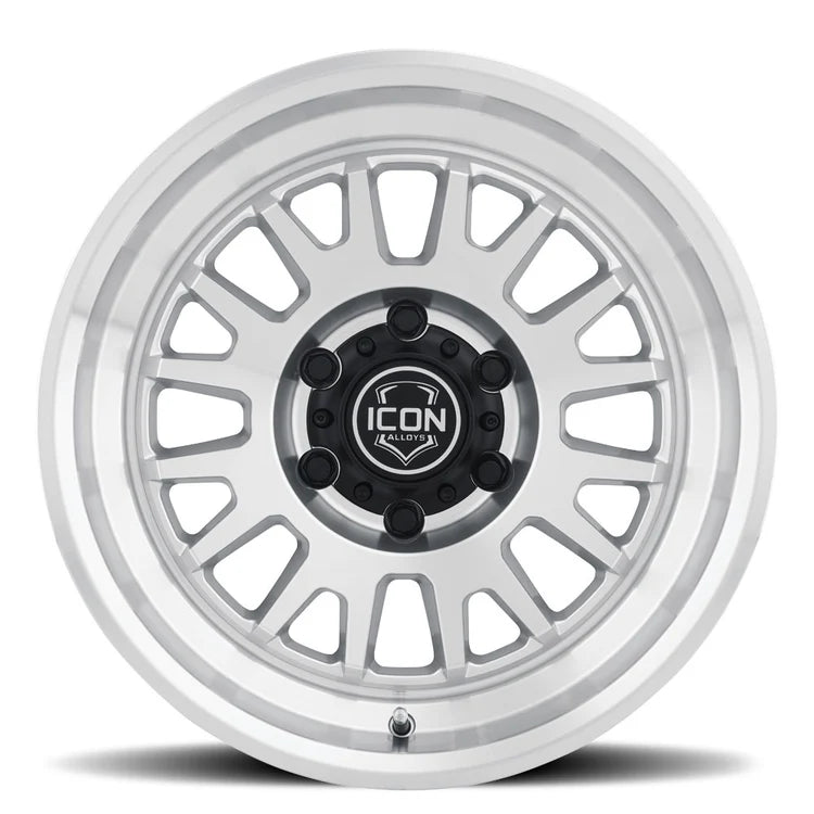 17x8.5 Icon Alloys Anza Silver Machined Wheel 6x5.5 Bolt Pattern 0mm Offset