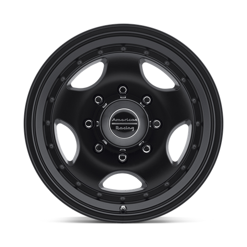 16x8 american racing ar23 type 23 satin black w clear coat wheel 6x5.5 bolt pattern 0mm offset