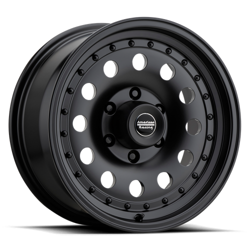 18x8 american racing ar62 outlaw ii satin black wheel 6x5.5 bolt pattern 0mm offset