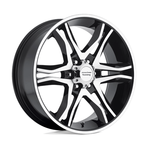 16x8 american racing ar893 mainline gloss black machined wheel 6x5.5 bolt pattern 0mm offset