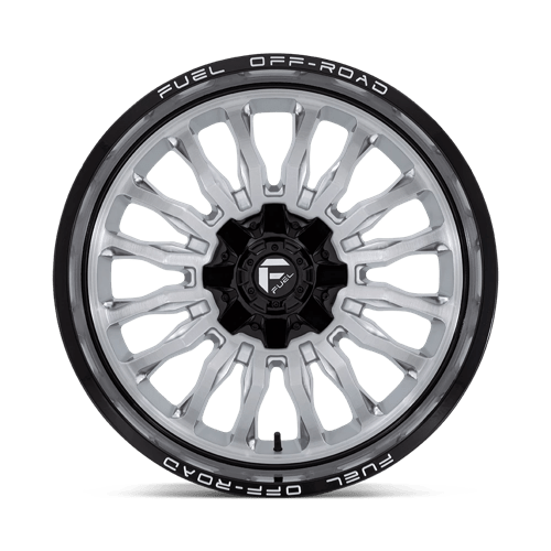 22x10 fuel off-road d798 arc silver brush face w blk lip wheel 6x5.5 bolt pattern 18mm offset