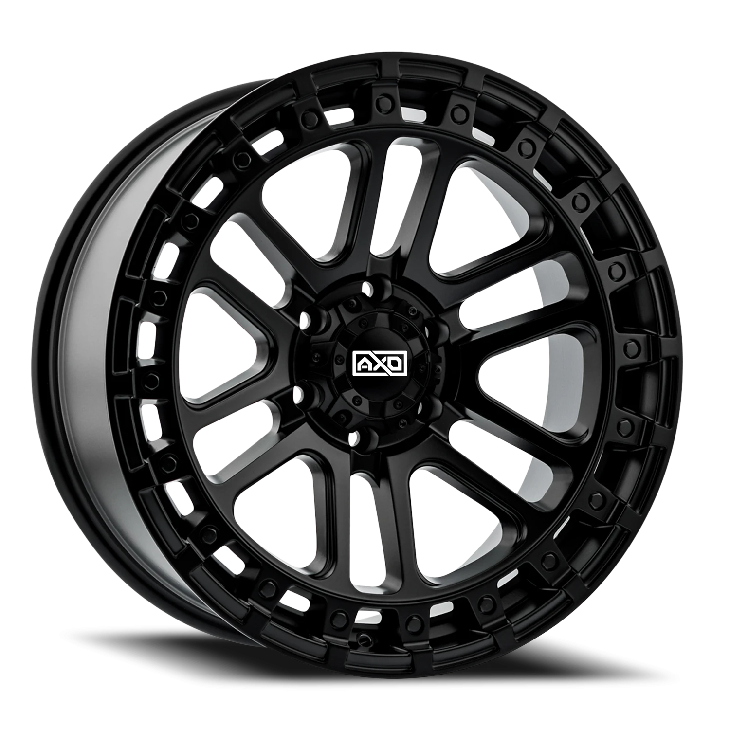 17x8.5 AXD Off-Road AS5 Satin Black Wheel 6x5.5 Bolt Pattern 0mm Offset
