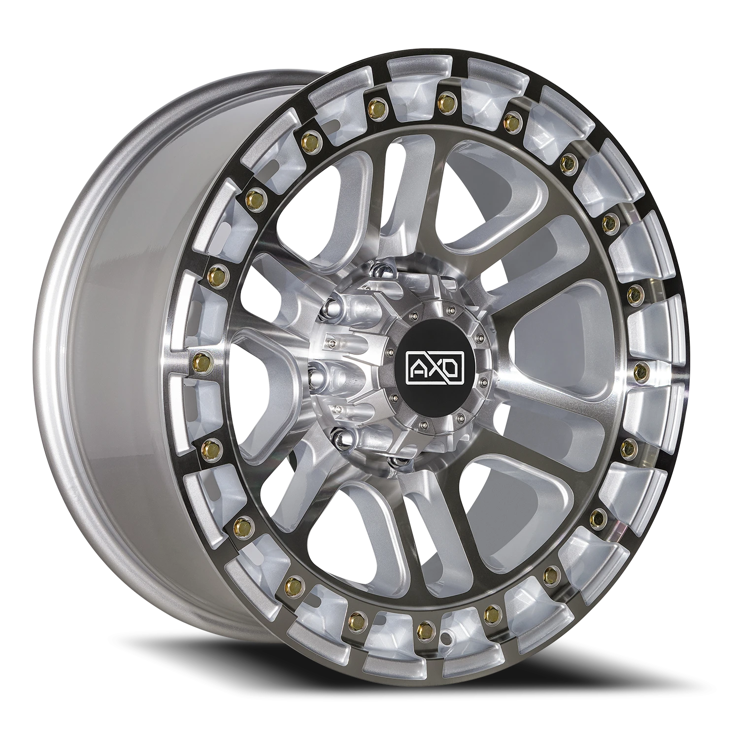 20x9 AXD Off-Road AS5 Silver Machined Wheel 6x5.5 Bolt Pattern 0mm Offset