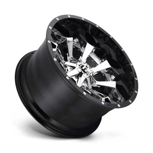 20x12 fuel off-road d246 assault chrome plated gloss black lip wheel 6x5.5 bolt pattern 43mm offset