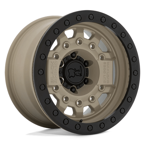 17x8 5 black rhino hard alloys avg avenger desert sand w black hardware beadlock wheel 6x5.5 bolt pattern 30mm offset