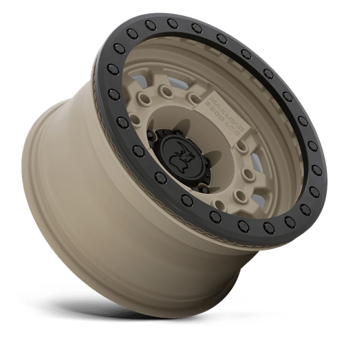 17x8 5 black rhino hard alloys avg avenger desert sand w black hardware beadlock wheel 6x5.5 bolt pattern 0mm offset