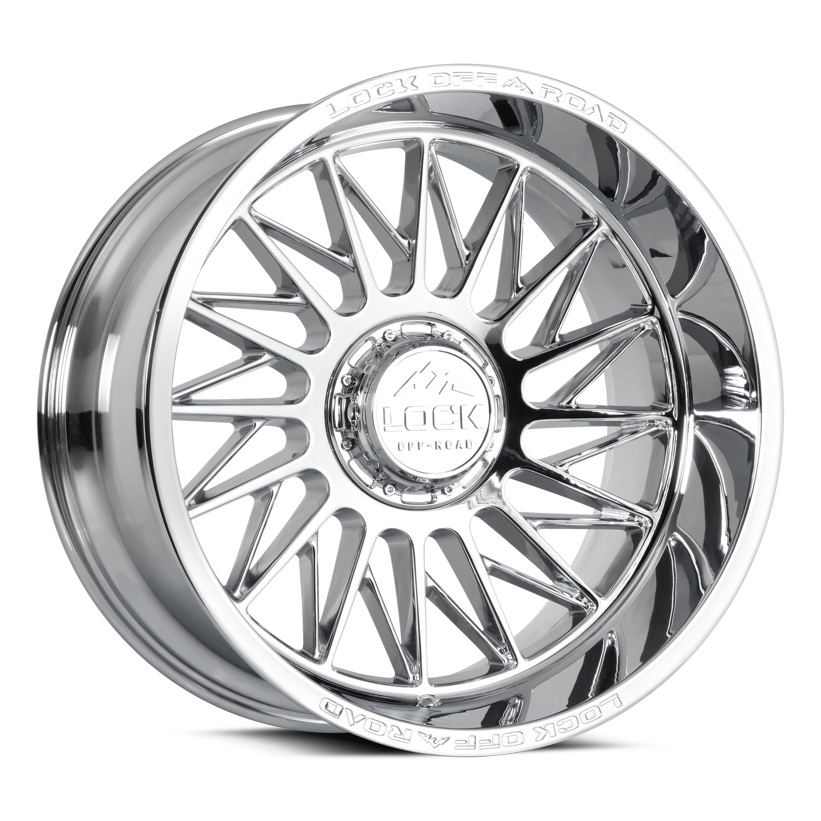 22x12 lock off-road assault chrome wheel 6x5.5 bolt pattern 44mm offset
