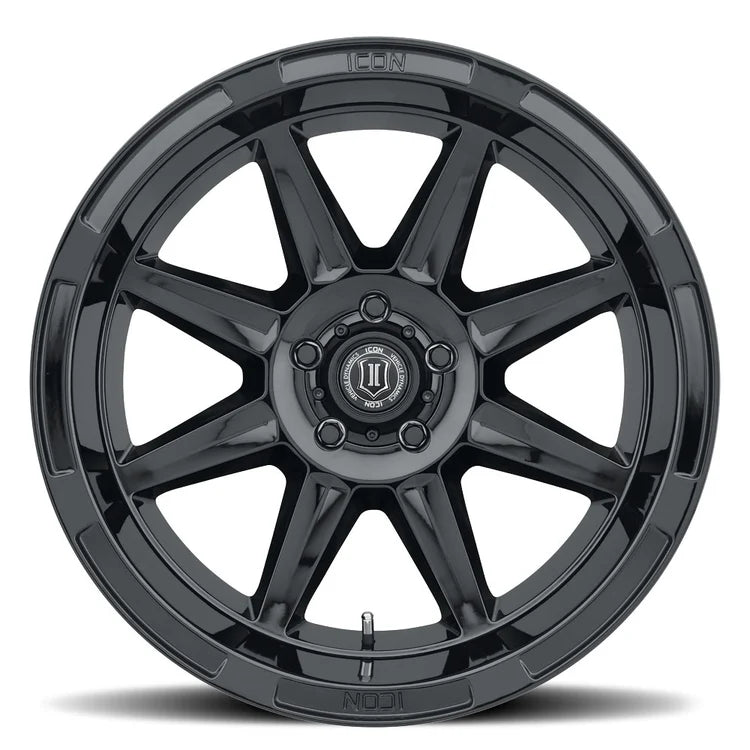 20x10 Icon Alloys Bandit Gloss Black Wheel 6x5.5 Bolt Pattern -24mm Offset