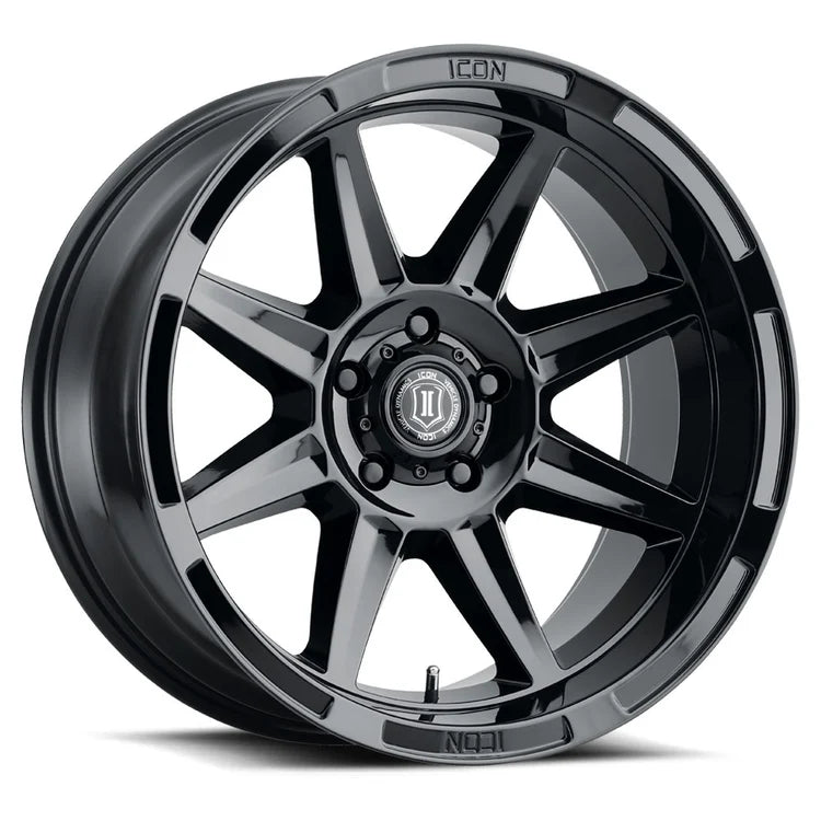 20x10 Icon Alloys Bandit Gloss Black Wheel 6x5.5 Bolt Pattern -24mm Offset
