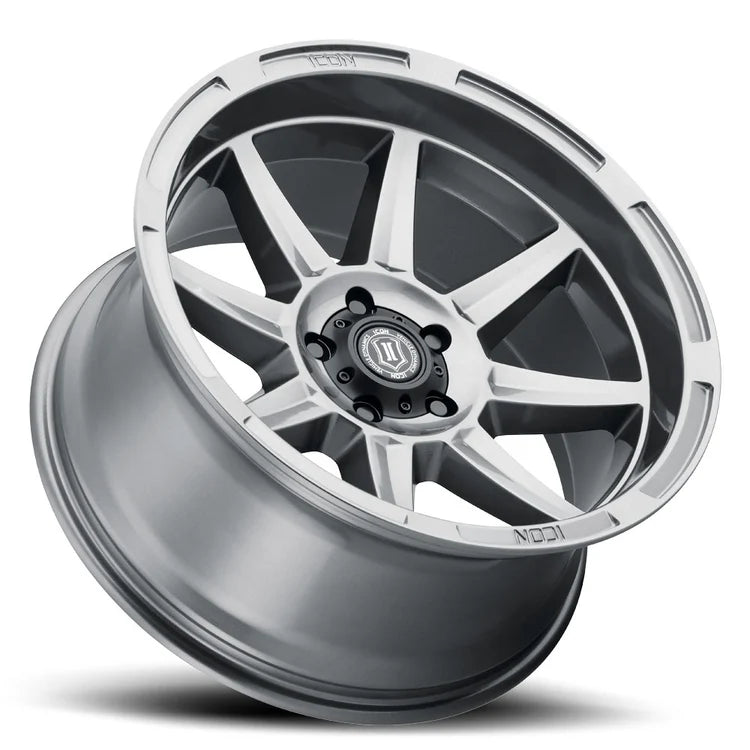 20x10 Icon Alloys Bandit Gun Metal Wheel 6x5.5 Bolt Pattern -24mm Offset