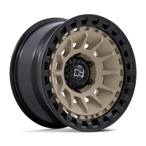 17x8 5 black rhino hard alloys br009 barrage desert sand on matte black wheel 6x5.5 bolt pattern 10mm offset