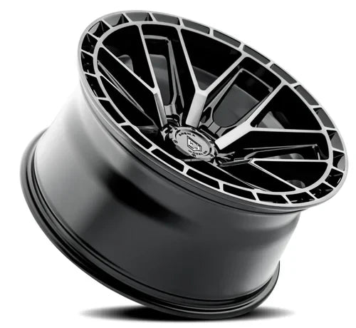 17x9 arena wheel a114 battle glossy black machined ddt face and lip wheel 6x5.5 bolt pattern 12mm offset