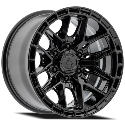 17x9 arena wheel a114 battle glossy black wheel 6x5.5 bolt pattern 12mm offset