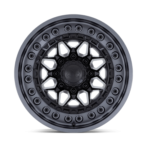 17x9 black rhino hard alloys br008 alpha matte black w gunmetal lip wheel 6x5.5 bolt pattern 0mm offset