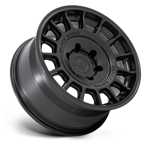 17x8 5 black rhino hard alloys br015 voll matte black wheel 6x5.5 bolt pattern 0mm offset