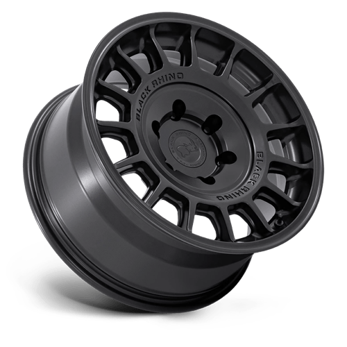17x8 5 black rhino hard alloys br015 voll matte black wheel 6x5.5 bolt pattern 25mm offset