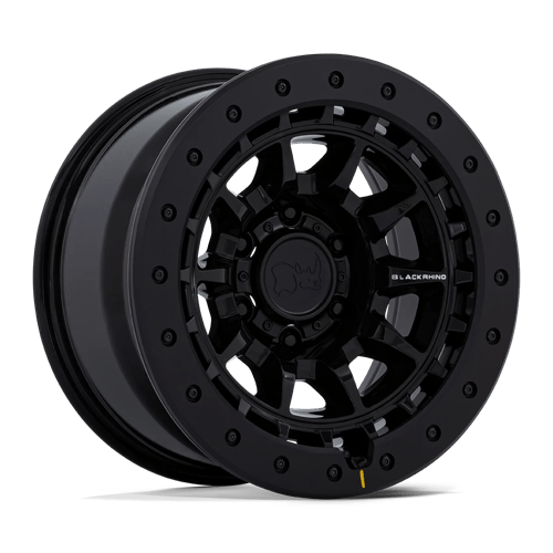 17x8 5 black rhino hard alloys br016 tusk gloss black wheel 6x5.5 bolt pattern 10mm offset