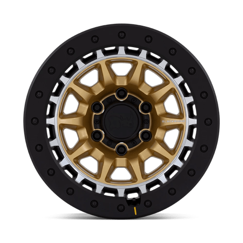 17x8 5 black rhino hard alloys br016 tusk matte gold w machined ring wheel 6x5.5 bolt pattern 10mm offset