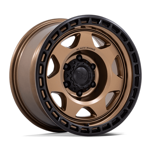 17x8 5 black rhino hard alloys br018 voyager matte bronze w m black lip wheel 6x5.5 bolt pattern 0mm offset