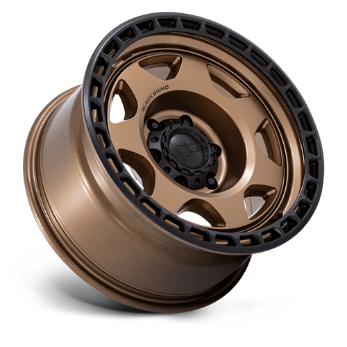 17x8 5 black rhino hard alloys br018 voyager matte bronze w m black lip wheel 6x5.5 bolt pattern 0mm offset