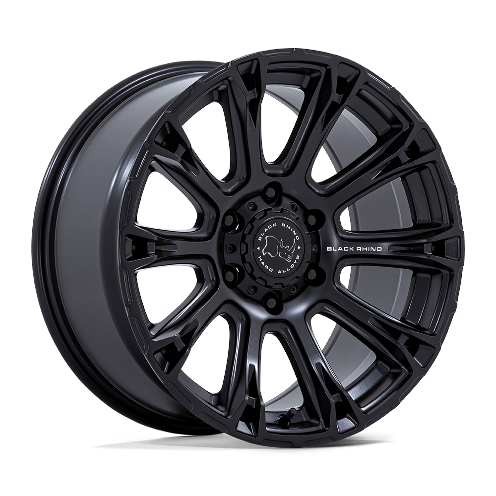 20x9 Black Rhino BR020 Diamondback Black Wheel 6x5.5 Bolt Pattern -12 Offset