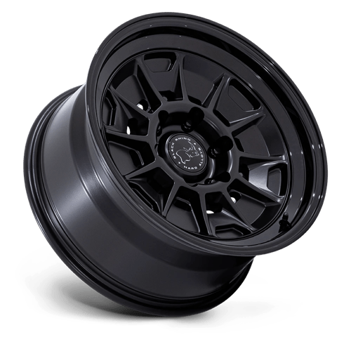 17x9 black rhino hard alloys br021 mondo matte black w gloss black lip wheel 6x5.5 bolt pattern 38mm offset