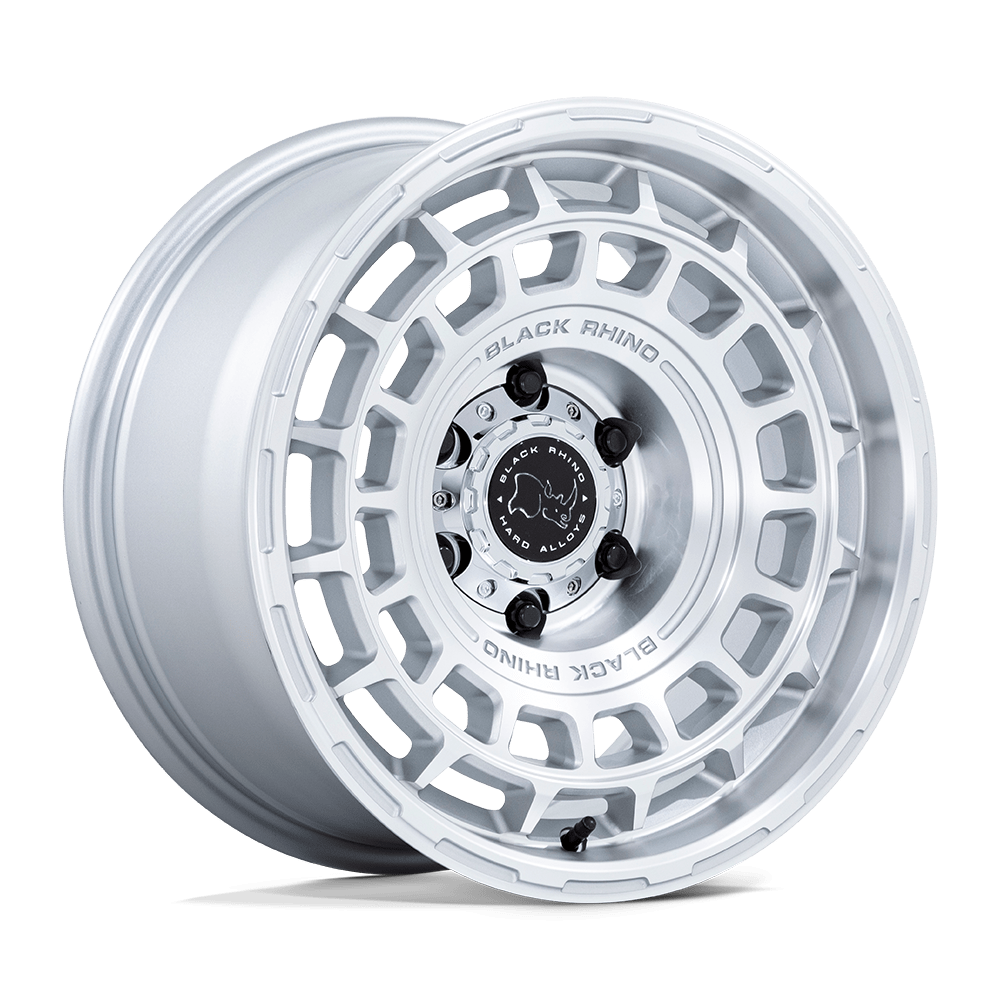 17x8.5 Black Rhino BR024 Awol Silver Wheel 6x5.5 Bolt Pattern -10 Offset
