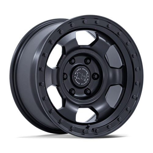 17x8 5 black rhino hard alloys br029 trooper matte black wheel 6x5.5 bolt pattern 0mm offset
