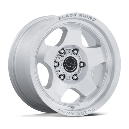 17x8 5 black rhino hard alloys br031 sol gloss silver w machined face wheel 6x5.5 bolt pattern 0mm offset