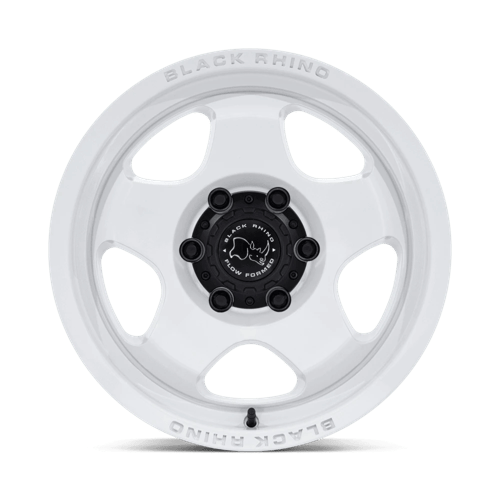 17x8 5 black rhino hard alloys br031 sol gloss white wheel 6x5.5 bolt pattern 0mm offset