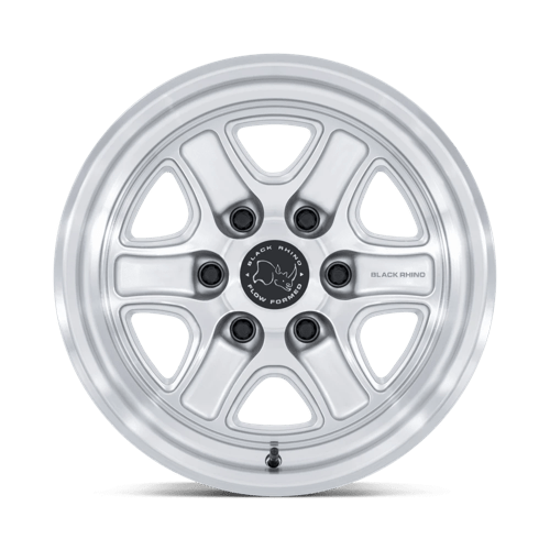 17x8 5 black rhino hard alloys br032 echo gloss silver w machined face wheel 6x5.5 bolt pattern 25mm offset