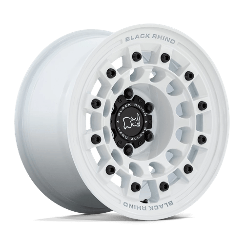 17x8 black rhino hard alloys br004 fuji gloss white wheel 6x5.5 bolt pattern 20mm offset