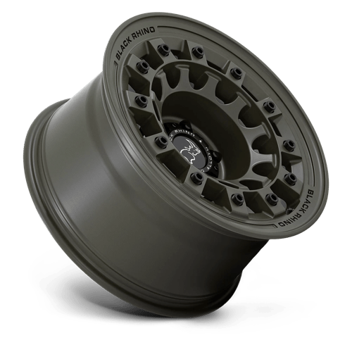 17x8 black rhino hard alloys br004 fuji olive drab green wheel 6x5.5 bolt pattern 38mm offset