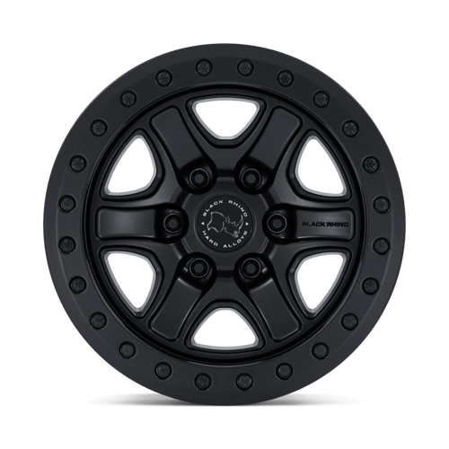 17x8.5 Black Rhino Hard Alloys BR200 Echo Trail Lock Matte Black Beadlock Beadlock Wheel 6x5.5 Bolt Pattern +25mm Offset