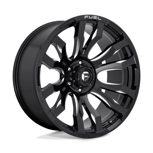 18x9 fuel off-road d673 blitz gloss black milled wheel 6x5.5 bolt pattern 20mm offset